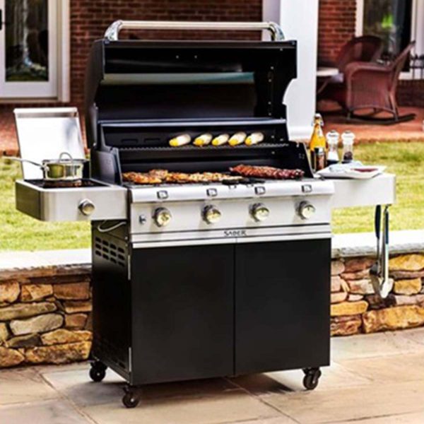 Saber Deluxe Black 4-Burner Gas Grill - Image 4