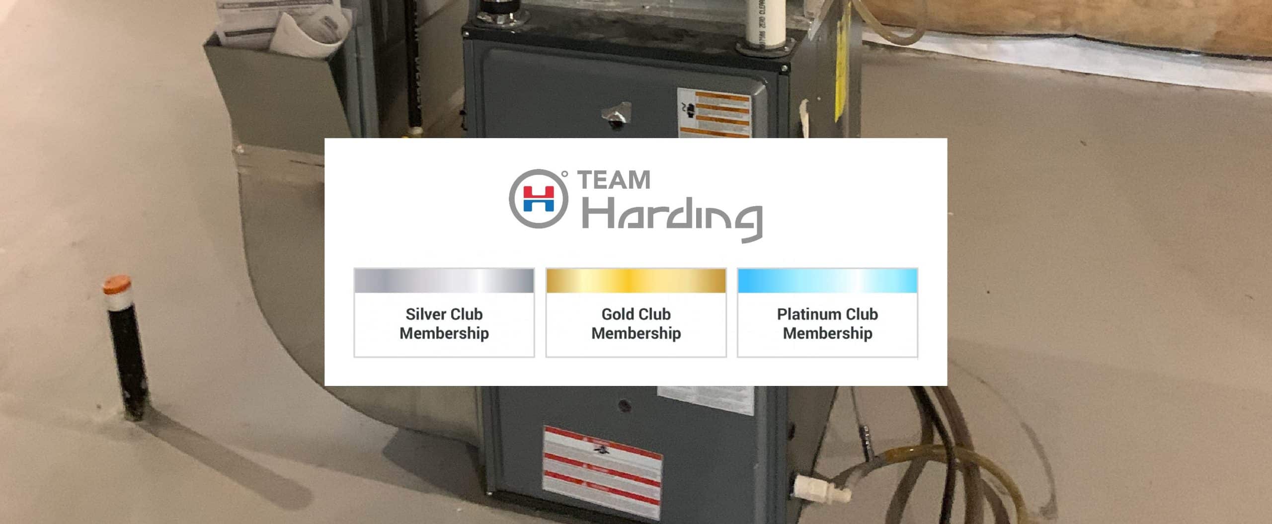 3 harding protection plans on background of image of furnace
