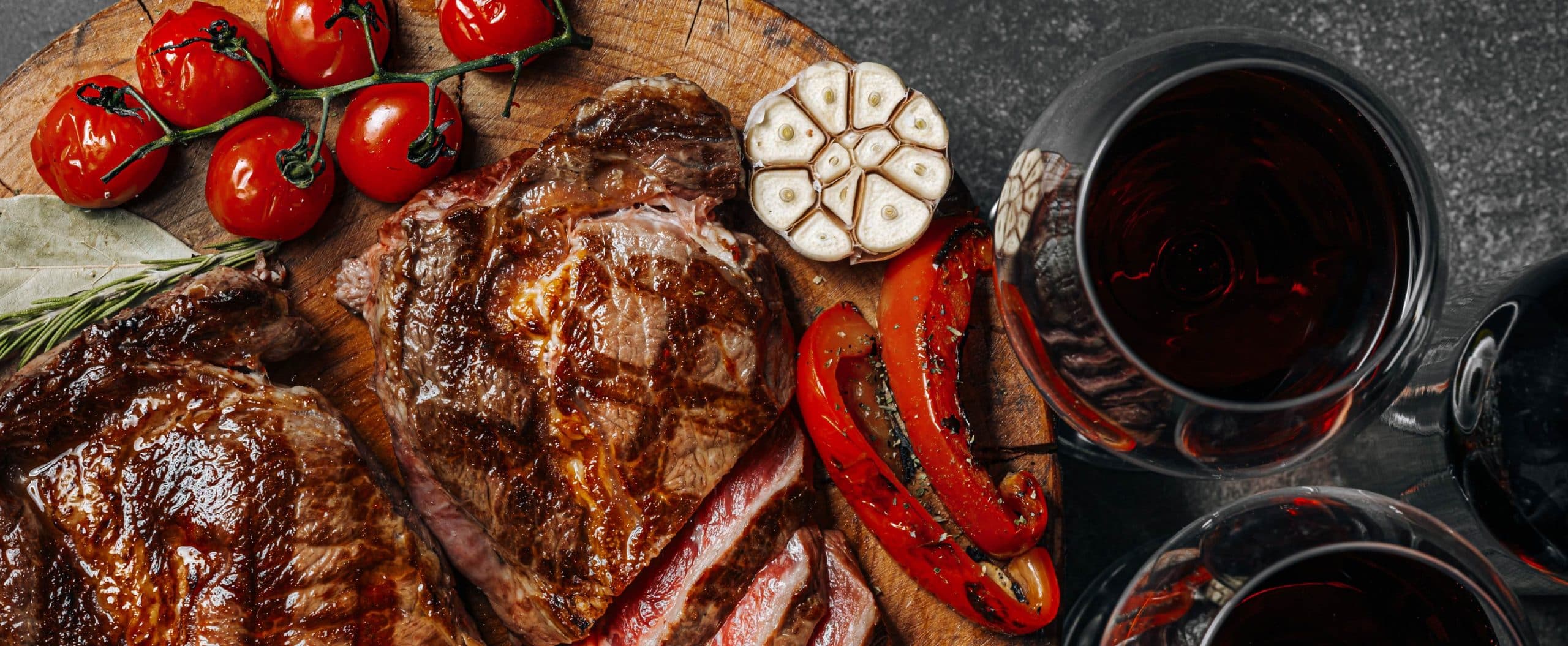 valentine's dinner grilled meat and veggies platter