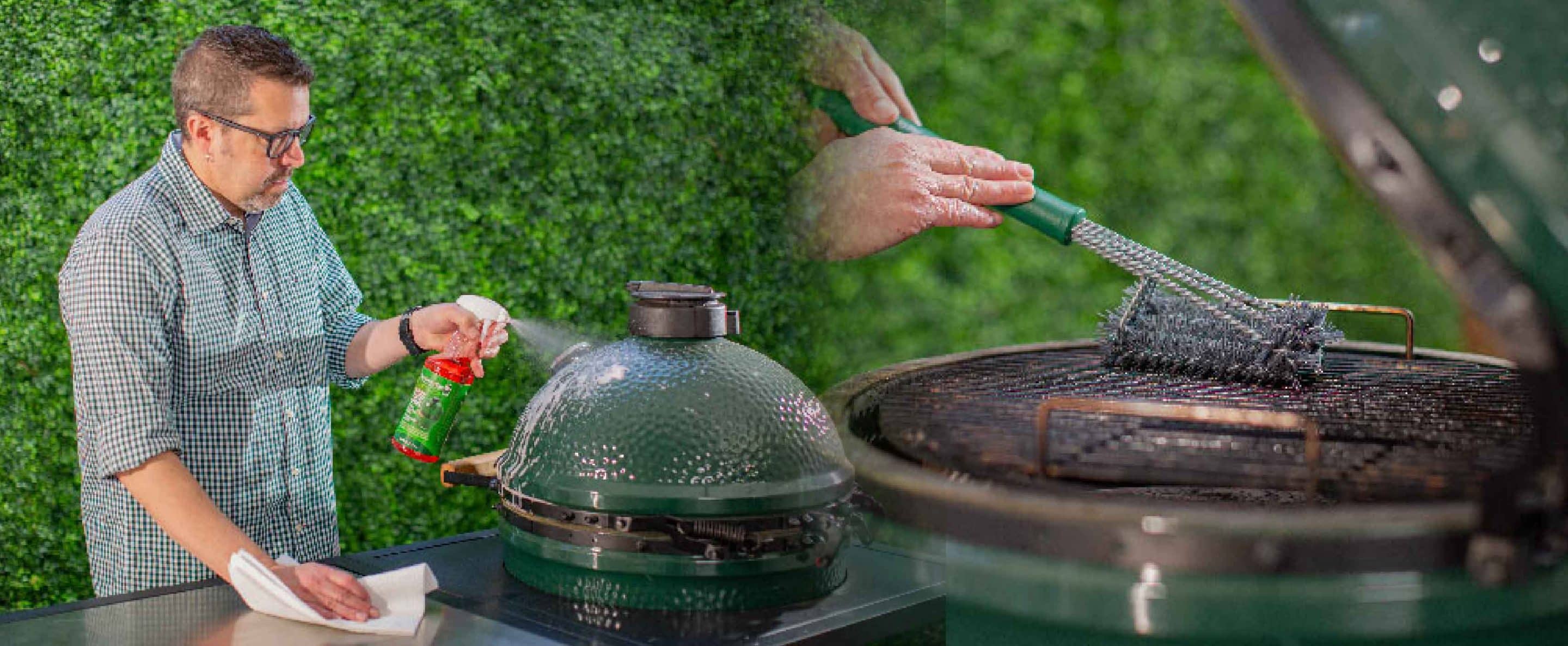 clean big green egg